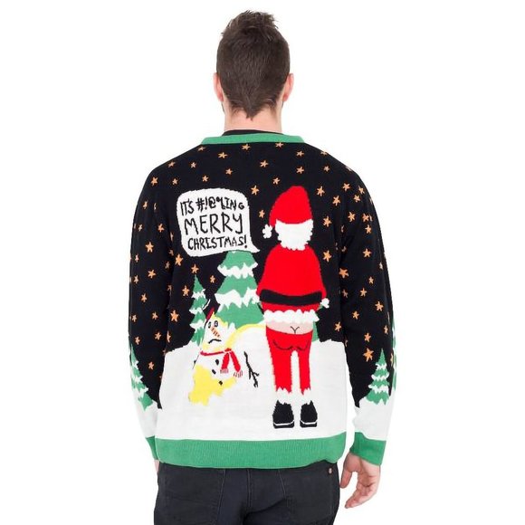 Ho Ho Ho It’s #!@%ING Merry Ugly Christmas Sweater - Picture 2 of 2